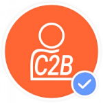 consumer to business c2b icon