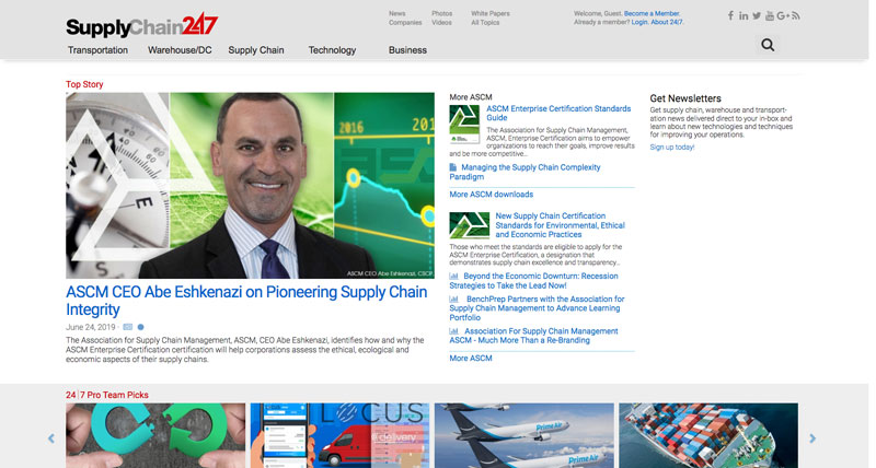 Supply Chain 24/7 Website - blog and resource