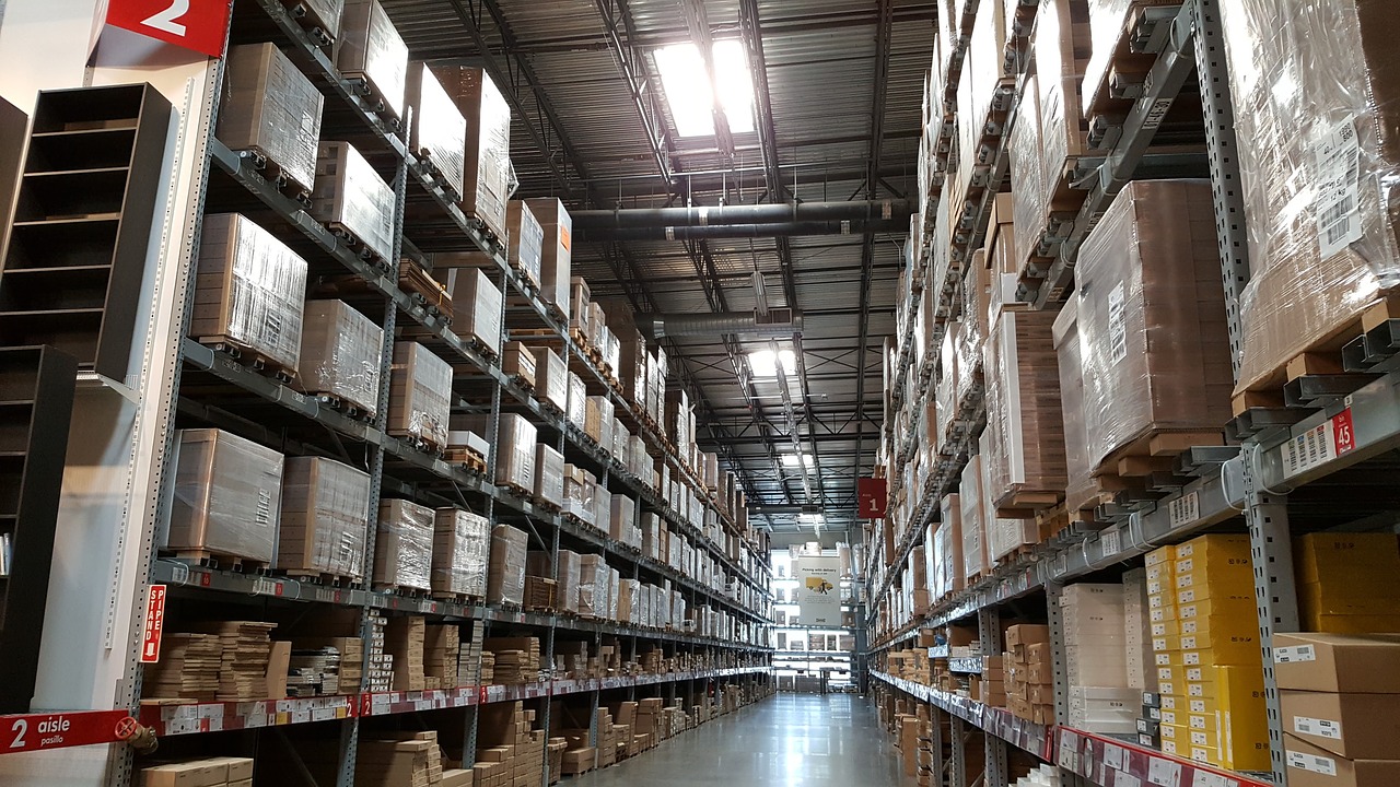 IKEA warehouse aisle